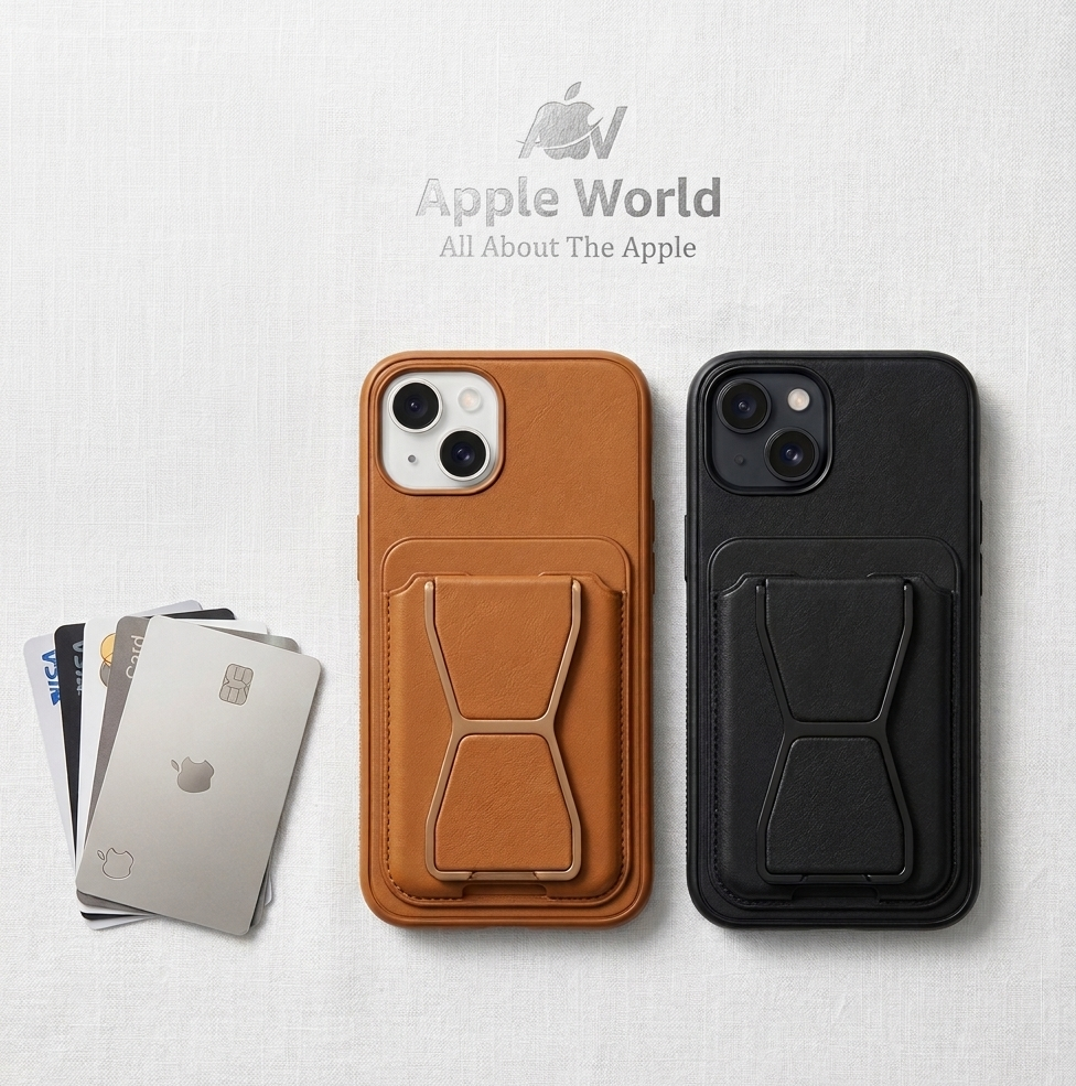  Leather Wallet Stand Case  iPhone 15