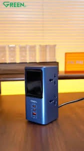 Tower extension power socket GREEN